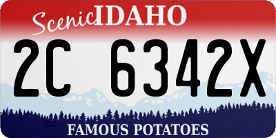 ID license plate 2C6342X