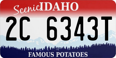 ID license plate 2C6343T