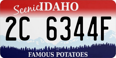 ID license plate 2C6344F