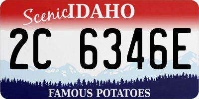ID license plate 2C6346E