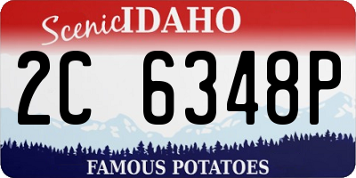 ID license plate 2C6348P