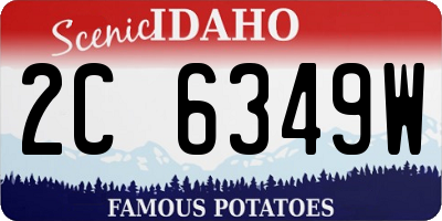 ID license plate 2C6349W