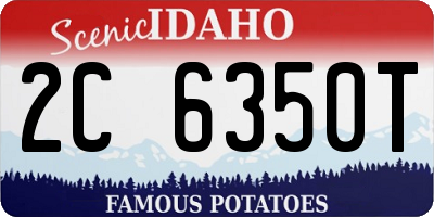 ID license plate 2C6350T
