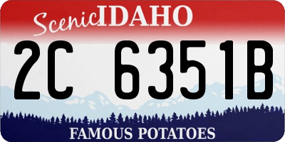 ID license plate 2C6351B