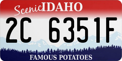 ID license plate 2C6351F