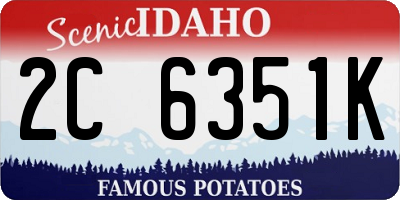 ID license plate 2C6351K