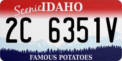 ID license plate 2C6351V