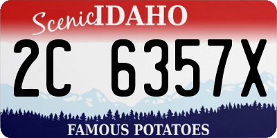 ID license plate 2C6357X