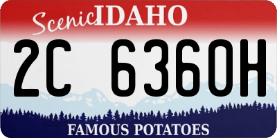 ID license plate 2C6360H