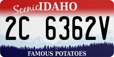 ID license plate 2C6362V