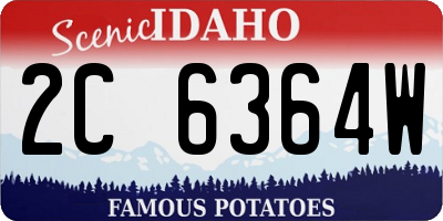 ID license plate 2C6364W