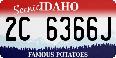 ID license plate 2C6366J