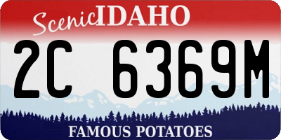 ID license plate 2C6369M