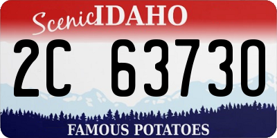 ID license plate 2C6373O