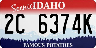 ID license plate 2C6374K