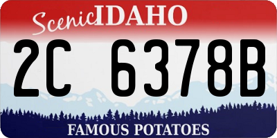 ID license plate 2C6378B