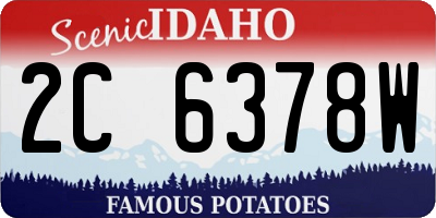 ID license plate 2C6378W