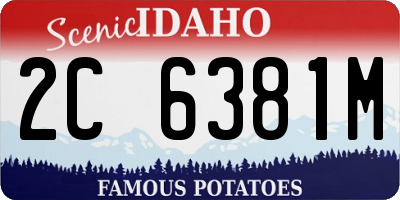 ID license plate 2C6381M