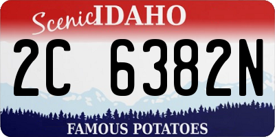 ID license plate 2C6382N