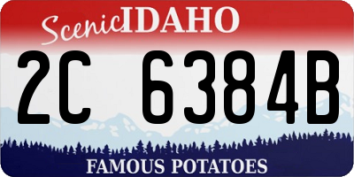 ID license plate 2C6384B