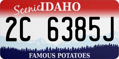 ID license plate 2C6385J