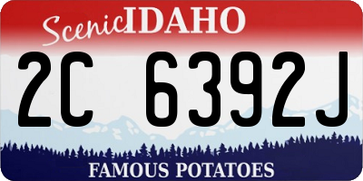 ID license plate 2C6392J