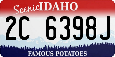 ID license plate 2C6398J