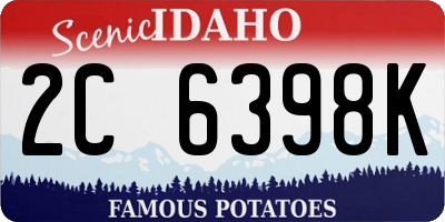 ID license plate 2C6398K