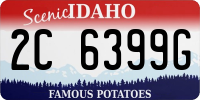 ID license plate 2C6399G