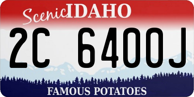 ID license plate 2C6400J