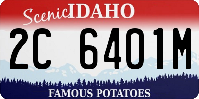 ID license plate 2C6401M