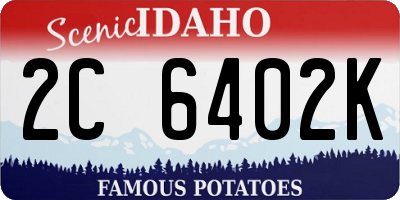 ID license plate 2C6402K