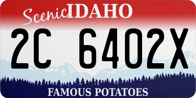 ID license plate 2C6402X