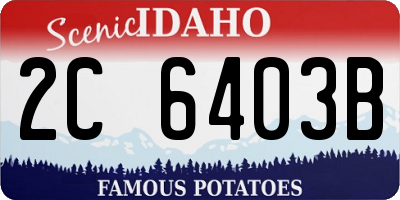 ID license plate 2C6403B