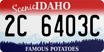 ID license plate 2C6403C