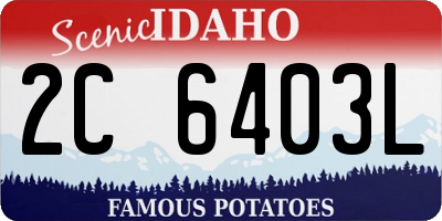 ID license plate 2C6403L
