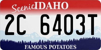 ID license plate 2C6403T