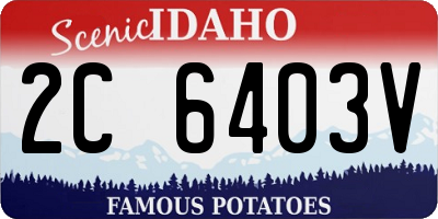 ID license plate 2C6403V