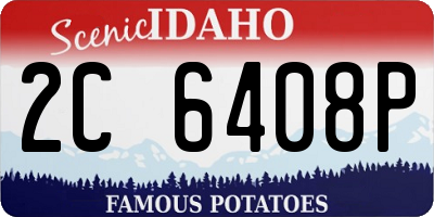 ID license plate 2C6408P