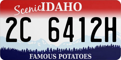 ID license plate 2C6412H