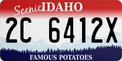 ID license plate 2C6412X