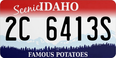 ID license plate 2C6413S