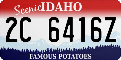 ID license plate 2C6416Z