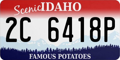 ID license plate 2C6418P