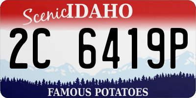 ID license plate 2C6419P
