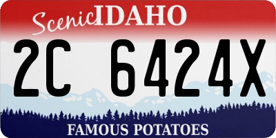 ID license plate 2C6424X