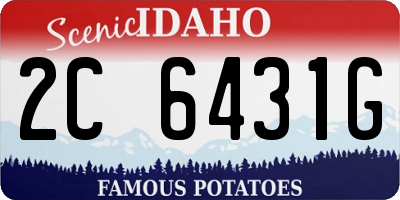 ID license plate 2C6431G
