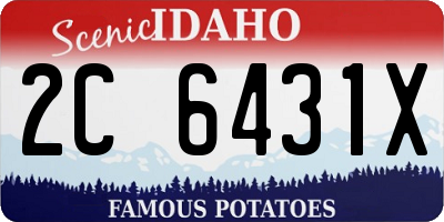 ID license plate 2C6431X