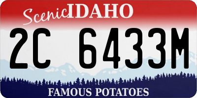 ID license plate 2C6433M
