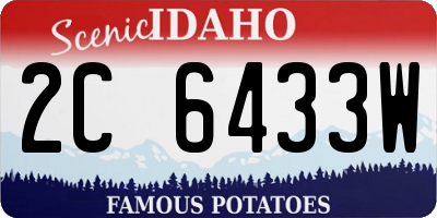 ID license plate 2C6433W